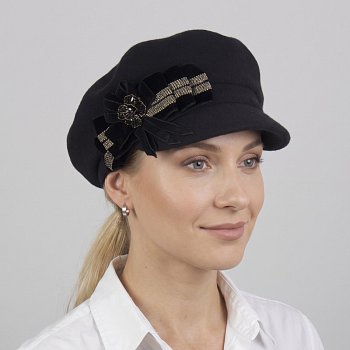 Női téli sapka Malagama fekete